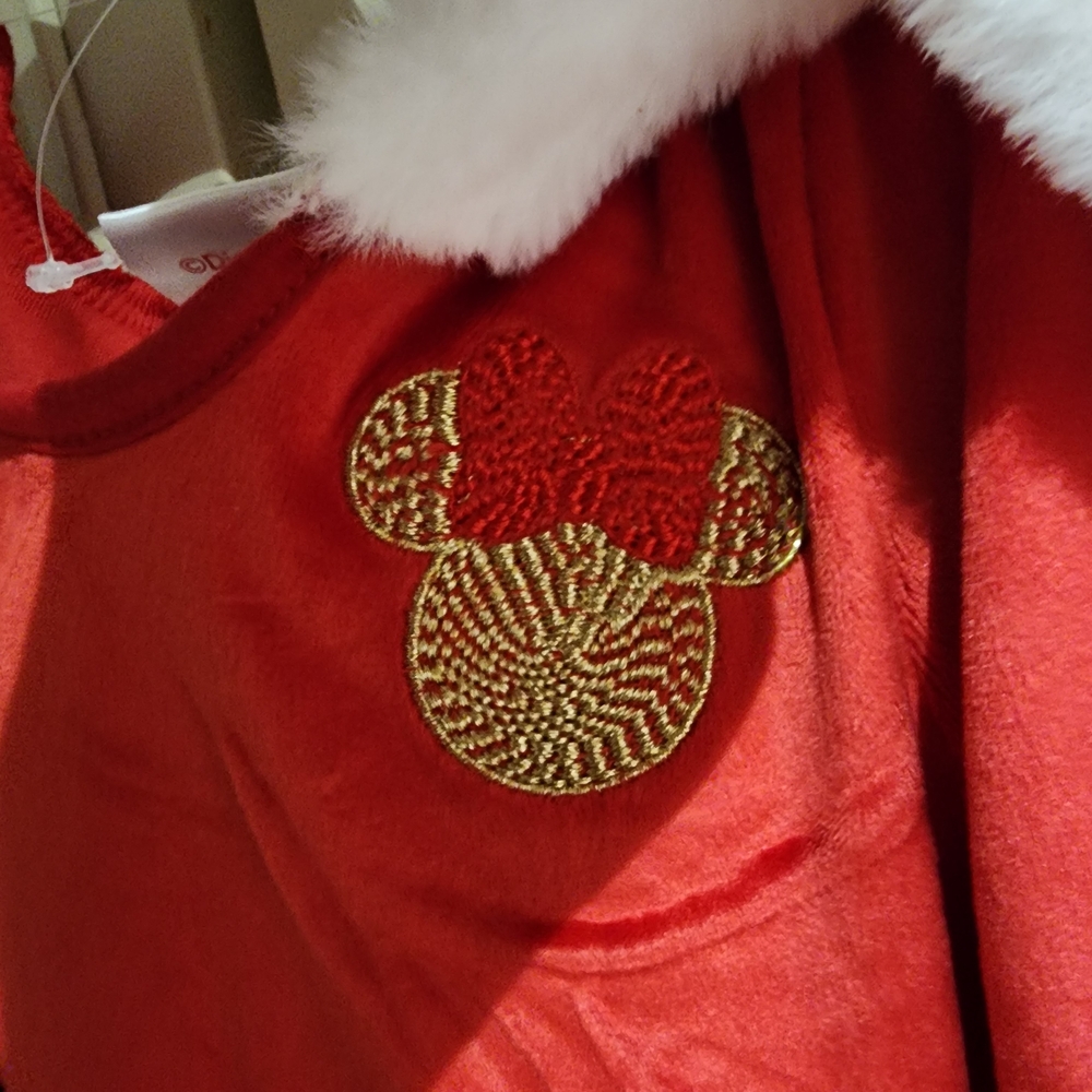 Disney Red and White Santa With Minnie Accents Dress NWT - Picture 3 of 5